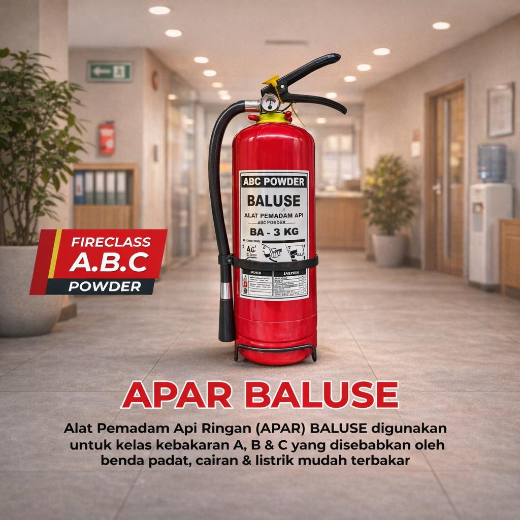 Jual APAR Baluse Berat 3 Kg Pemadam Api Ringan Dry Chemical Powder Tabung