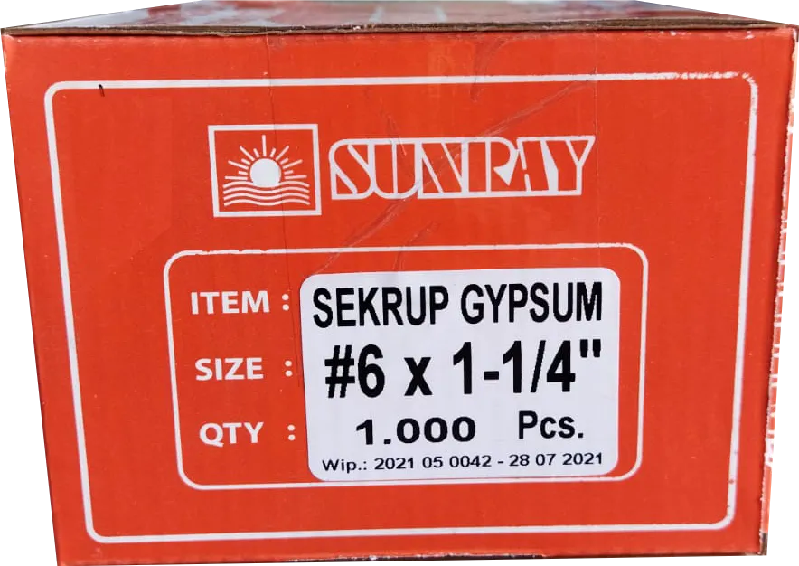 Jual Sunray Skrup Gypsum 3cm - 6x1-1/4