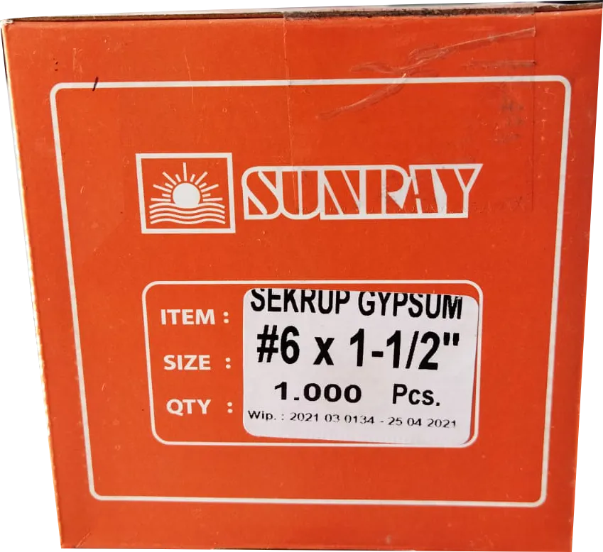 Jual Sunray Skrup Gypsum 4cm - 6x1-1/2-1
