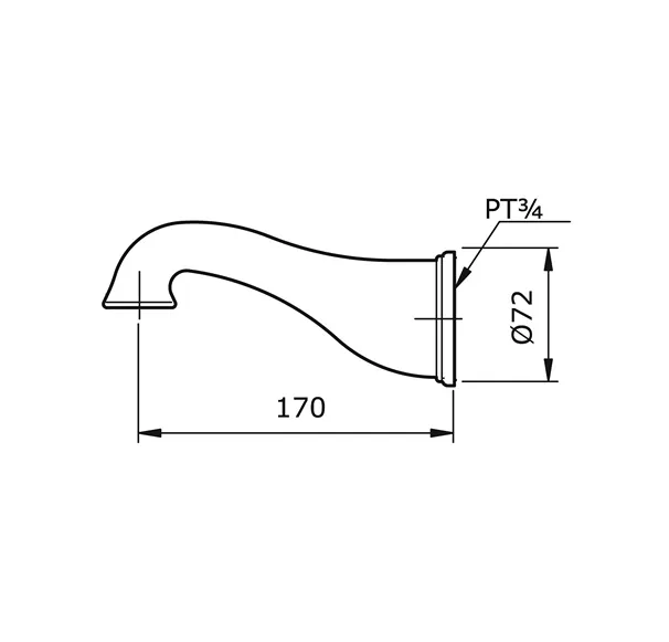 Jual Toto Bath Spout TX418S-2