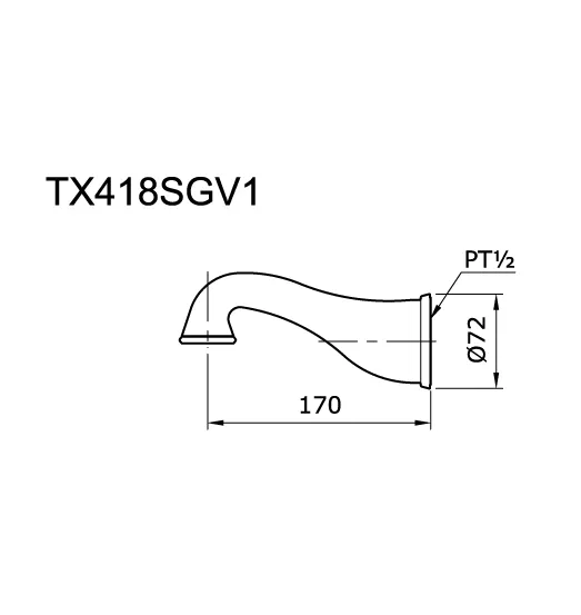 Jual Toto Bath Spout TX418SGV1-2
