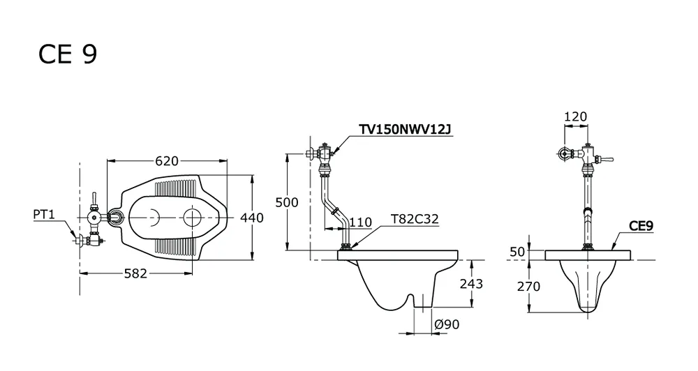 Jual Closet TOTO CE9/TV150NWV12J -2