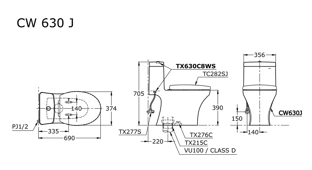 Jual Closet TOTO CW630J -2