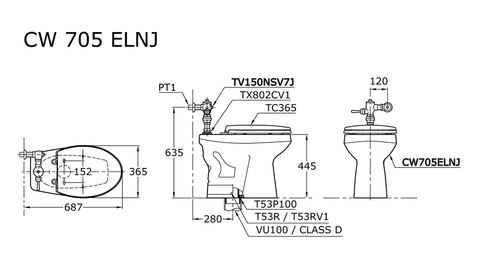 Jual Closet TOTO CW705ELNJ/TV150NSV7J -2