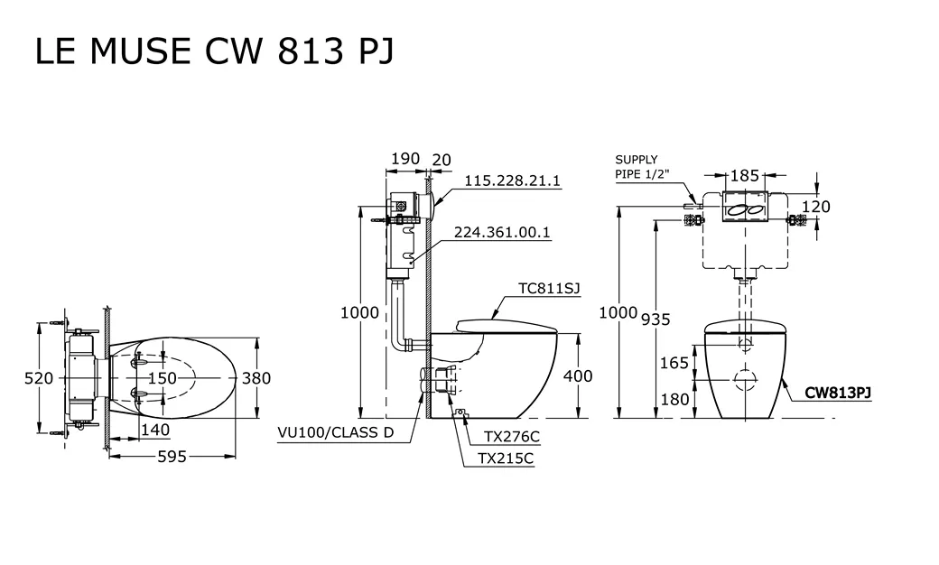 Jual Closet TOTO CW813PJ -2