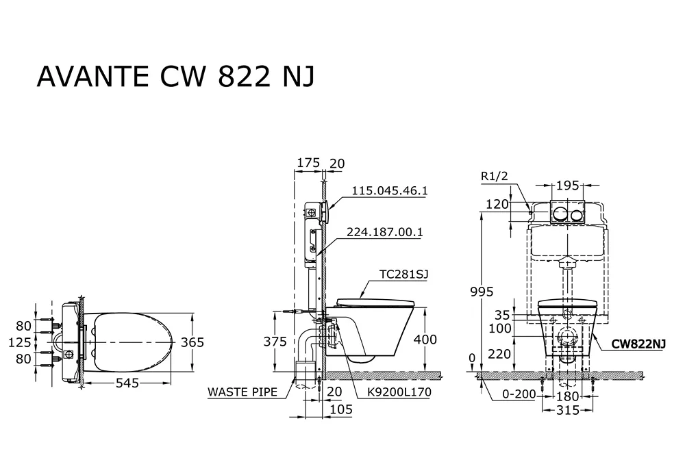 Jual Closet TOTO CW822NJ -2