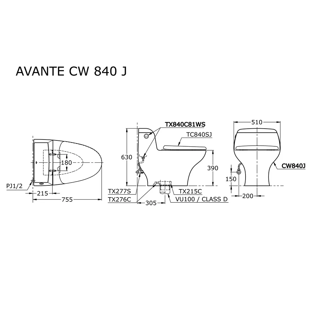 Jual Closet TOTO CW840J -2