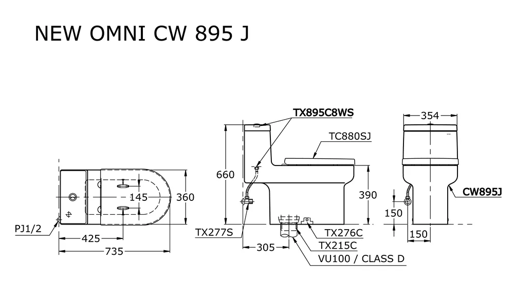 Jual Closet TOTO CW895J -2