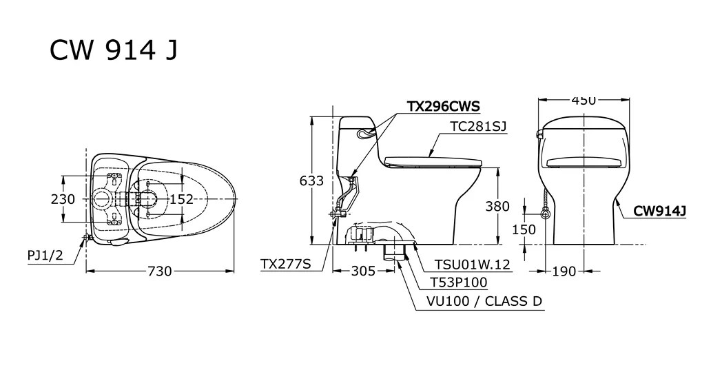 Jual Closet TOTO CW914J -2
