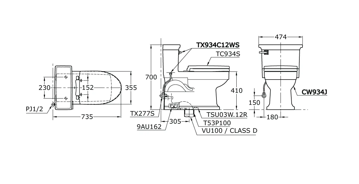 Jual Closet TOTO CW934J 