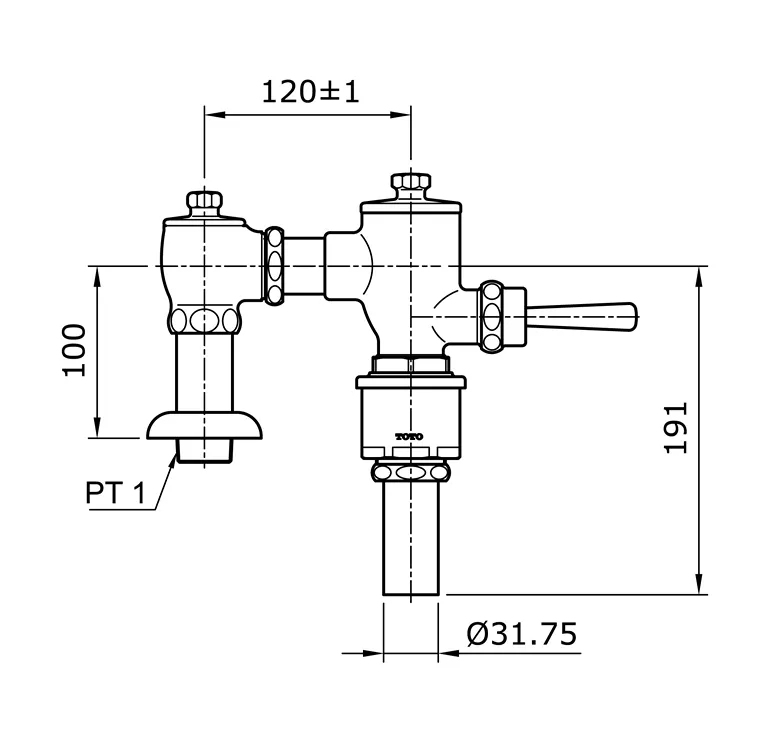 Jual Toto Flush Valve TV150NSV2J-2