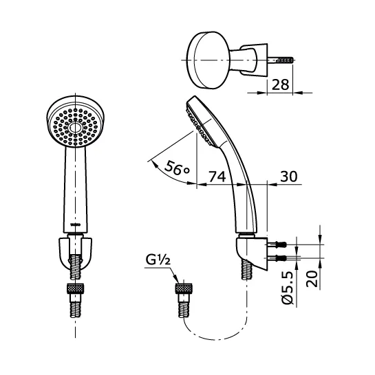 Jual Toto Hand Shower THX48NB-2