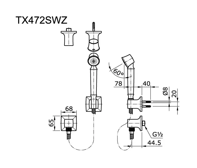 Jual Toto Hand Shower TX472SWZ-2