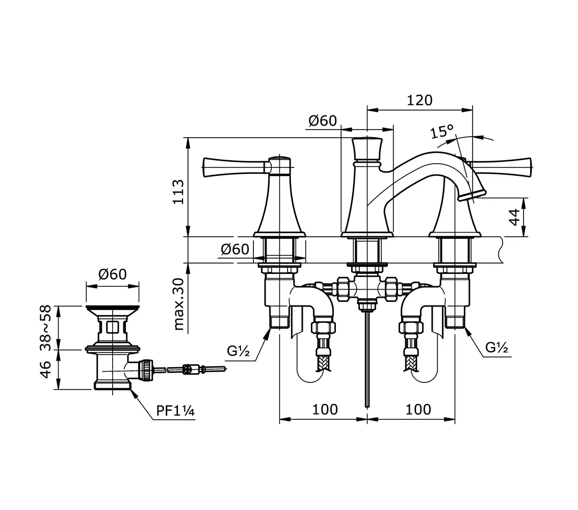 Jual Kran Wastafel TOTO TX103LG -2