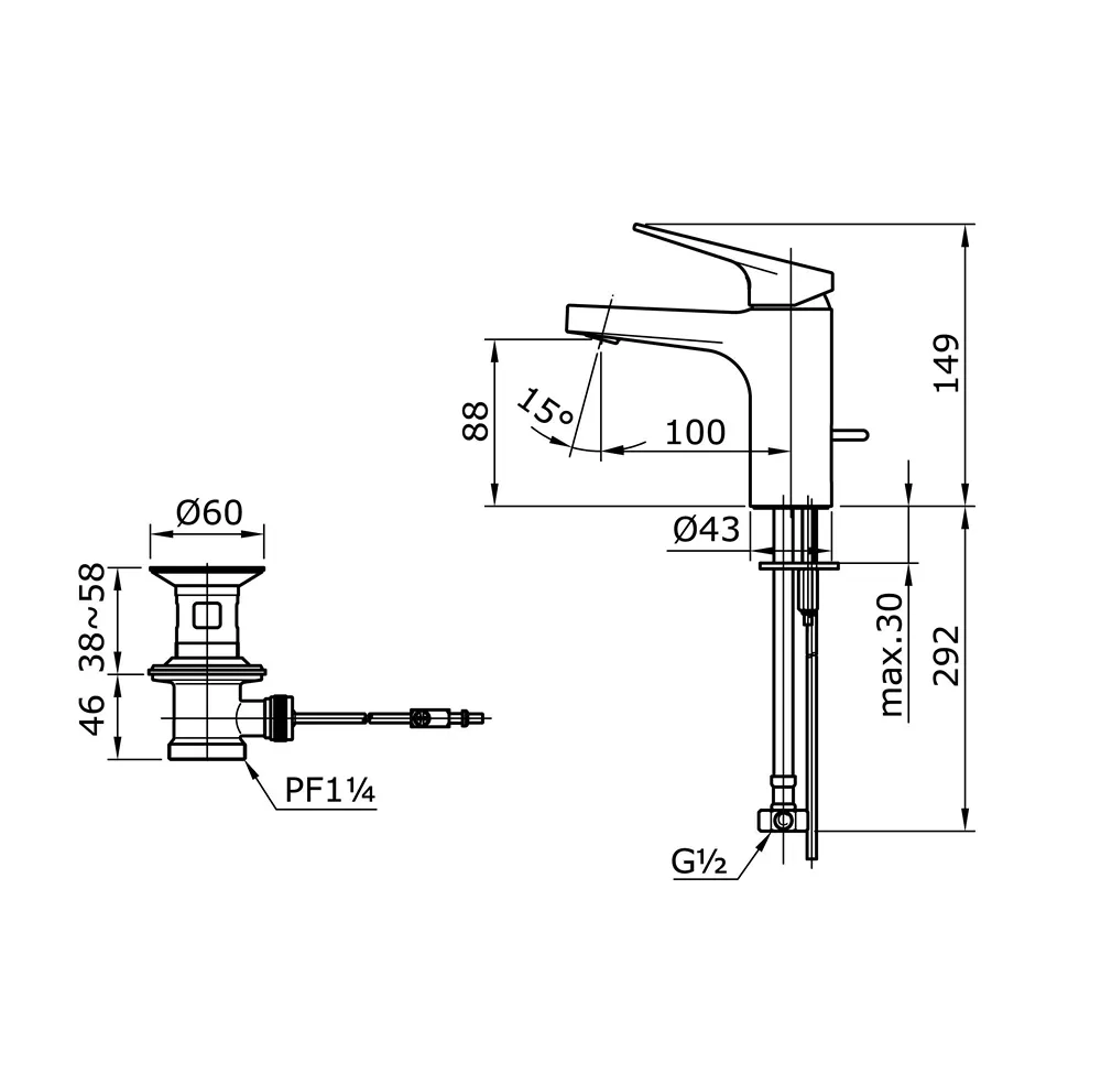Jual Kran Wastafel TOTO TX115LRS -2