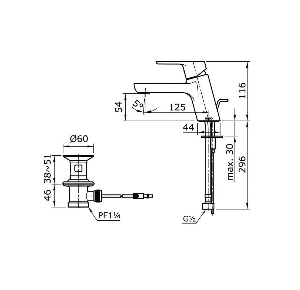 Jual Kran Wastafel TOTO TX108LDN-2