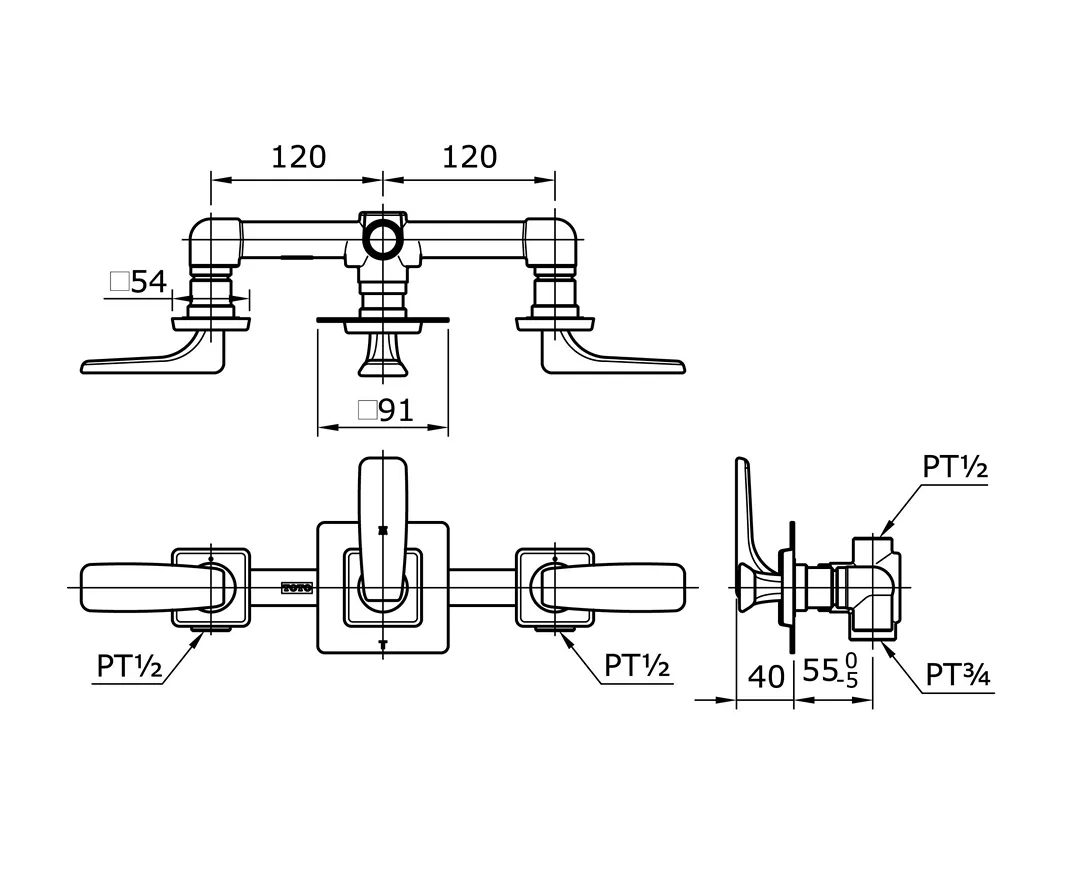 Jual Toto Mixing Valve TX469ST-2