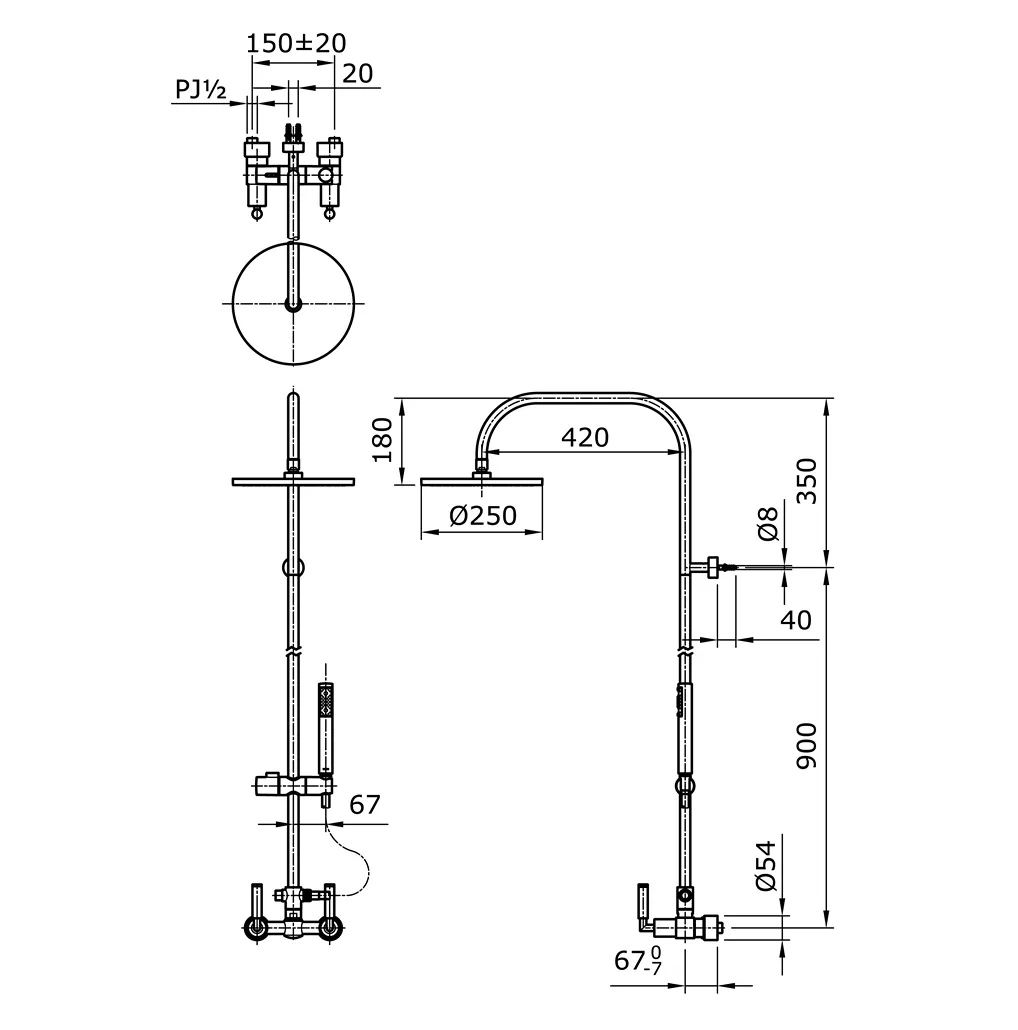Jual Shower TOTO Column Set TX492SEL -2