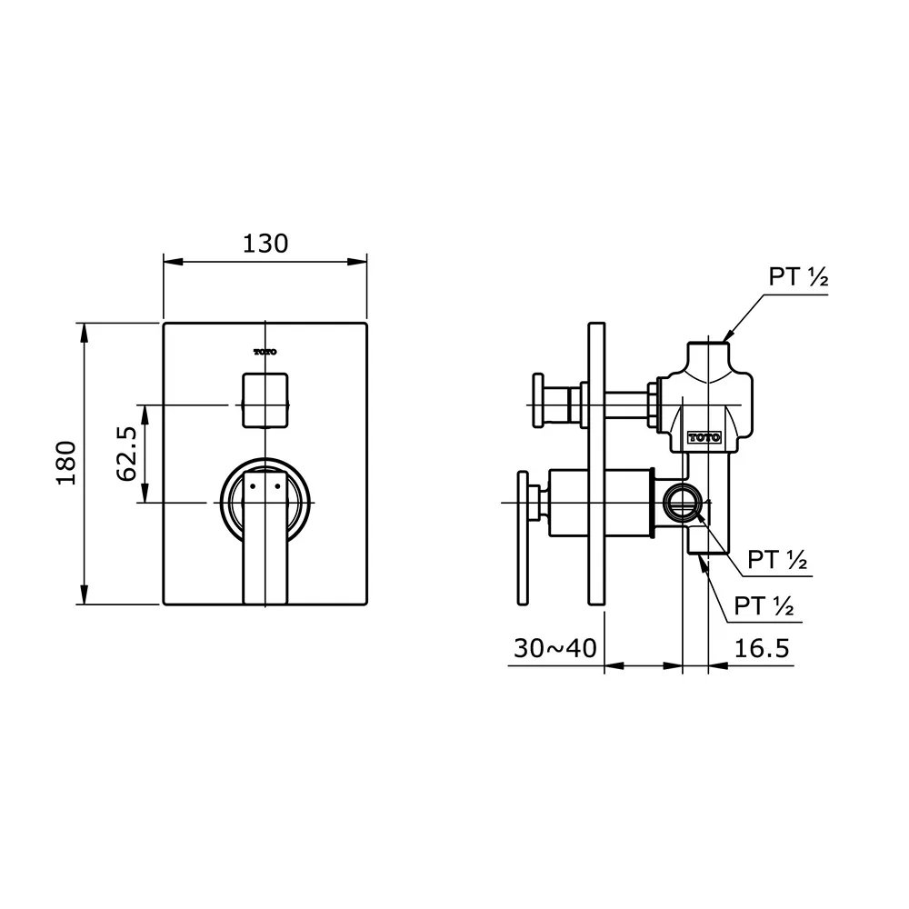 Jual Shower TOTO Mixer TX442SNN -2