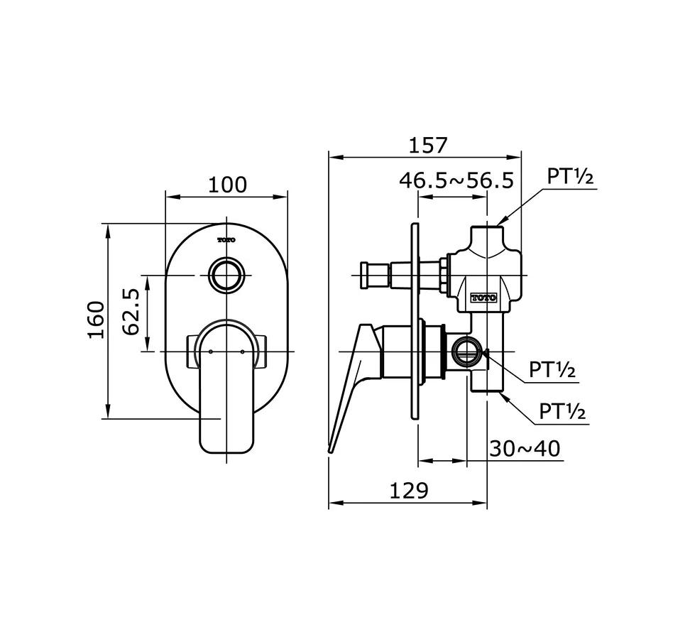 Jual Shower TOTO Mixer TX442SRSN -2