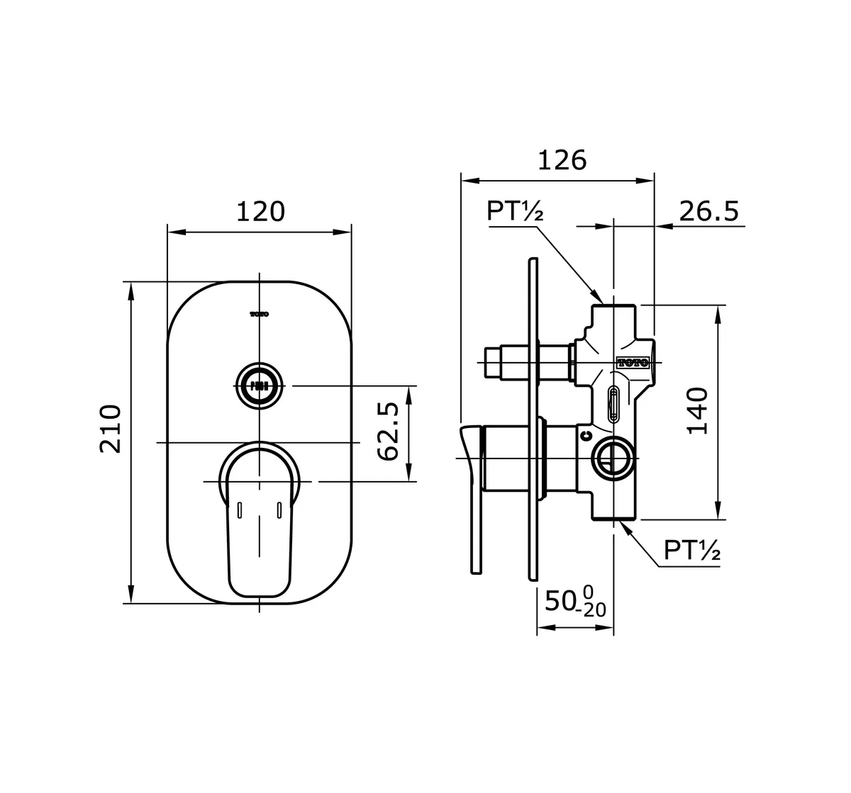 Jual Shower TOTO Mixer TX442SX -2