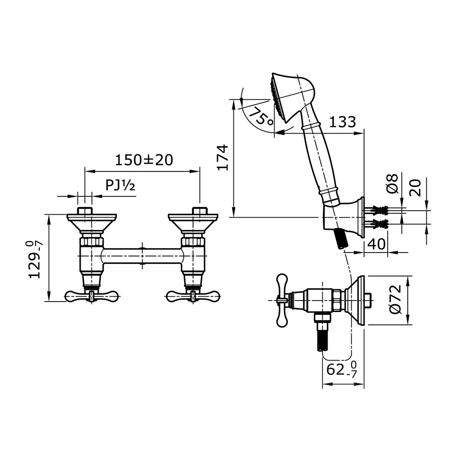 Jual Shower TOTO TX446SS -2