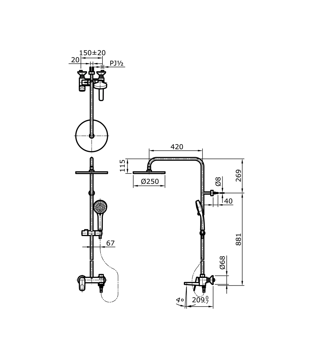 Jual Shower TOTO TX493SRS -2