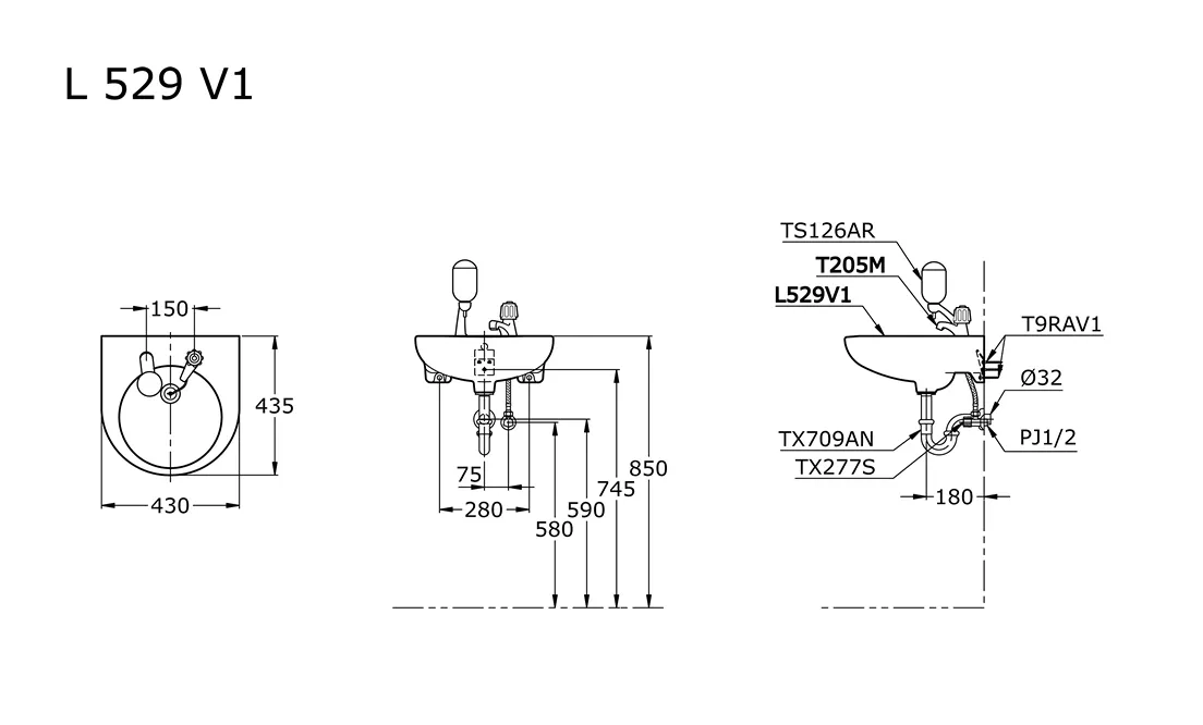 Jual Wastafel TOTO L529V1 -2
