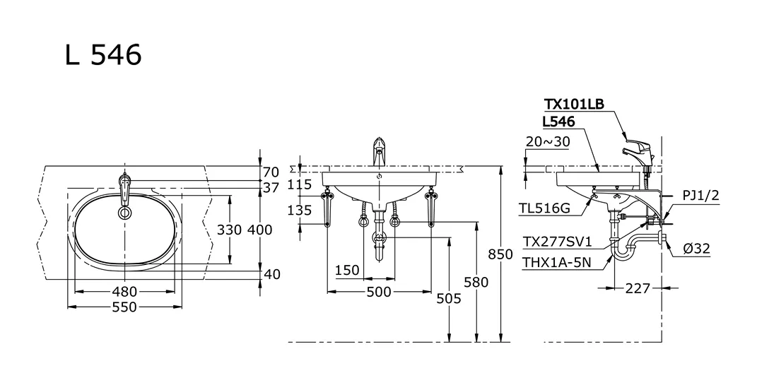 Jual Wastafel TOTO L546-2