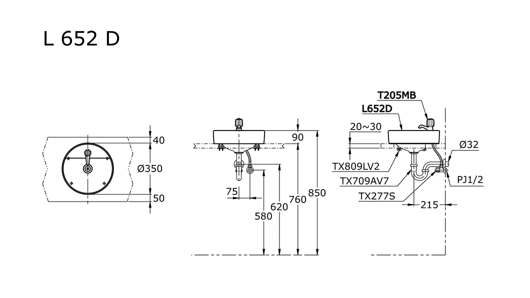 Jual Wastafel TOTO L652D-2