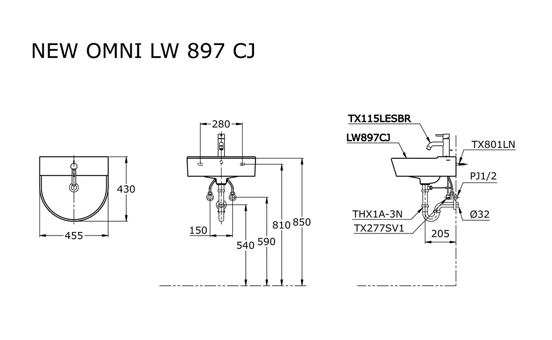 Jual Wastafel TOTO LW897CJ -2