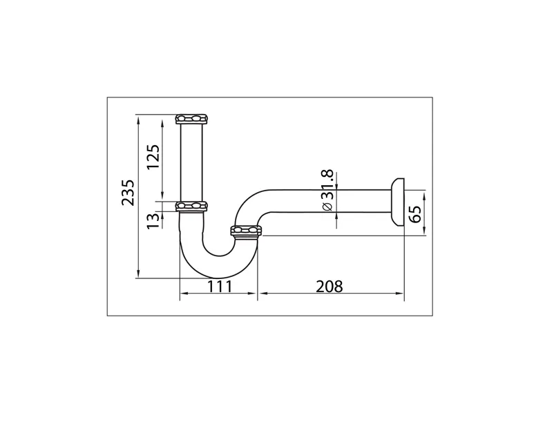 Jual Wasser BTW-003-306 Lavatory P-Trap-2