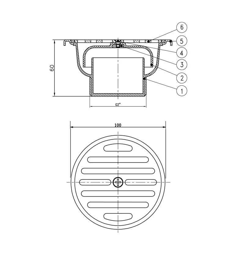 Jual Wasser HSA-6042 Round Floor Drain-2