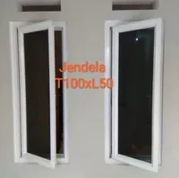 Jual Jendela Dacon aluminium 50x100 - A Bukaan Ke Kiri, Kaca Bening, Putih-1