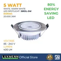Jual Lampu & Armatur Luxmenn LED LUX - BRDL / 5 Watt / Lampu Sorot Spotlight - Warm White ( 3000k )-1