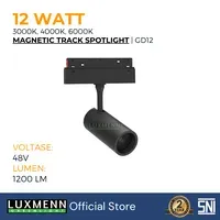 Jual Lampu & Armatur Luxmenn LED LUX - GD12 / 12 Watt / Magnetic Track Light Spotlight - Warm White ( 3000k )-1