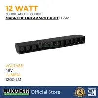 Jual Lampu & Armatur Luxmenn LED LUX - GS12 / 12 Watt / Magnetic Track Light Linear Spotlight - White ( 6000k )-1