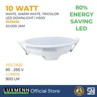 Jual Lampu & Armatur Luxmenn LUX-H500 / 10 Watt / Inbow Bulat - Tipe Downlight - Tricolor-1