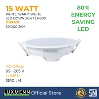 Jual Lampu & Armatur Luxmenn LUX-H800 / 15 Watt / Inbow Bulat - Tipe Downlight - Kuning 3000k-1